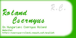 roland csernyus business card